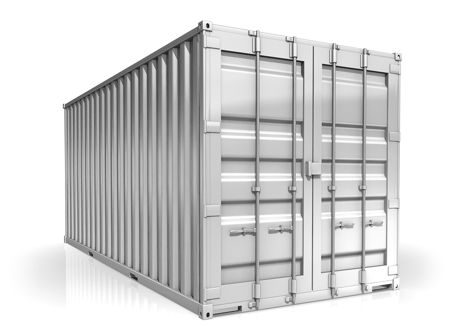 Silver storage container, isolated view